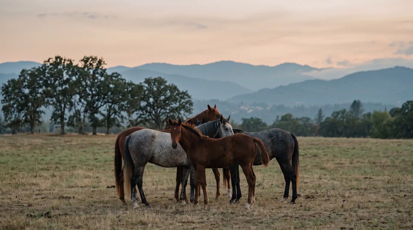 Chevaux en liberté, Equifun, Ain